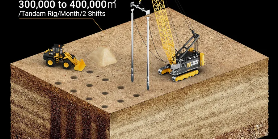 Vibrocompaction Design for Glacial Till Sites in Dundalk